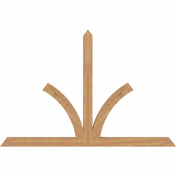 Ekena Millwork Richland Timber Gable Bracket, Western Red Cedar, 108"W x 72"H x 5 1/2"D x 5 1/2"F, 16/12 Pitch GBW108X72X0606RIC00SWR - main